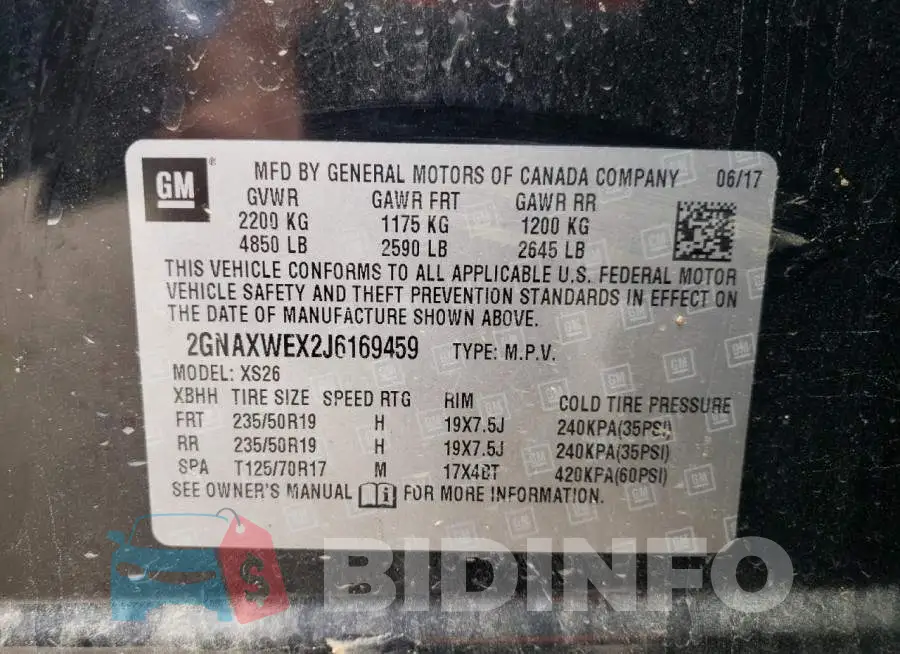 2GNAXWEX2J6169459 Photo# 10