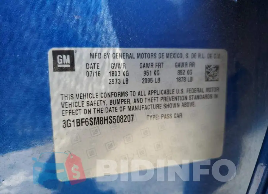 3G1BF6SM8HS508207 Photo# 10