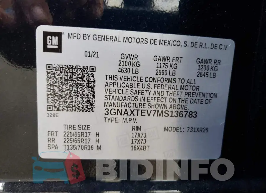 3GNAXTEV7MS136783 Photo# 10