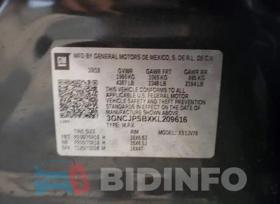 3GNCJPSBXKL209616 Photo# 10