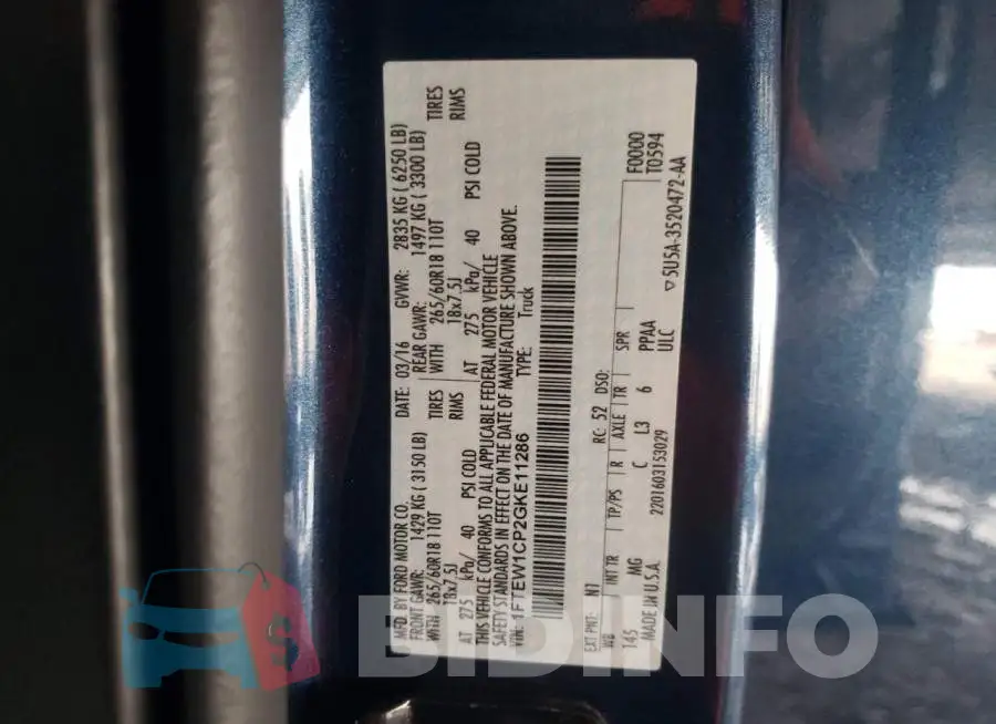 1FTEW1CP2GKE11286 Photo# 10