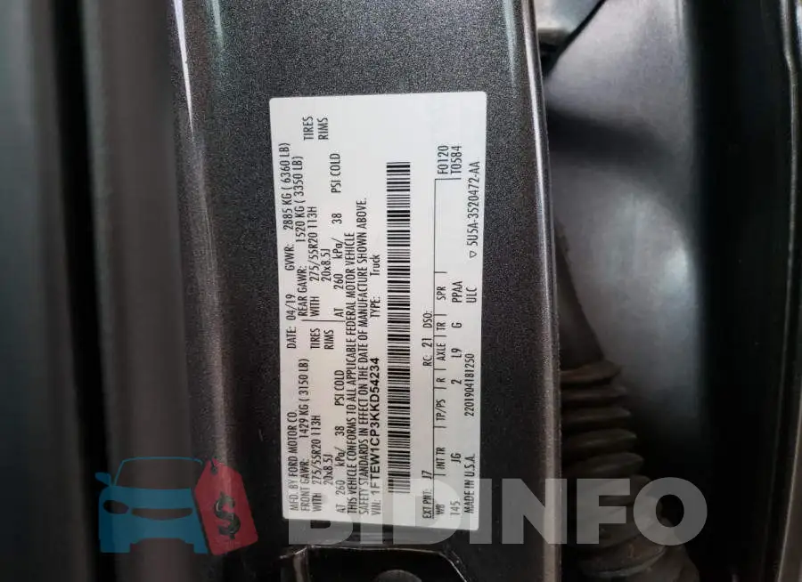 1FTEW1CP3KKD54234 Photo# 10