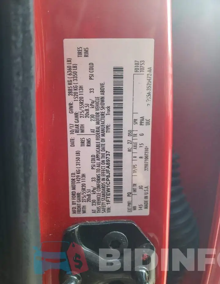 1FTEW1CP8JFA89737 Photo# 10