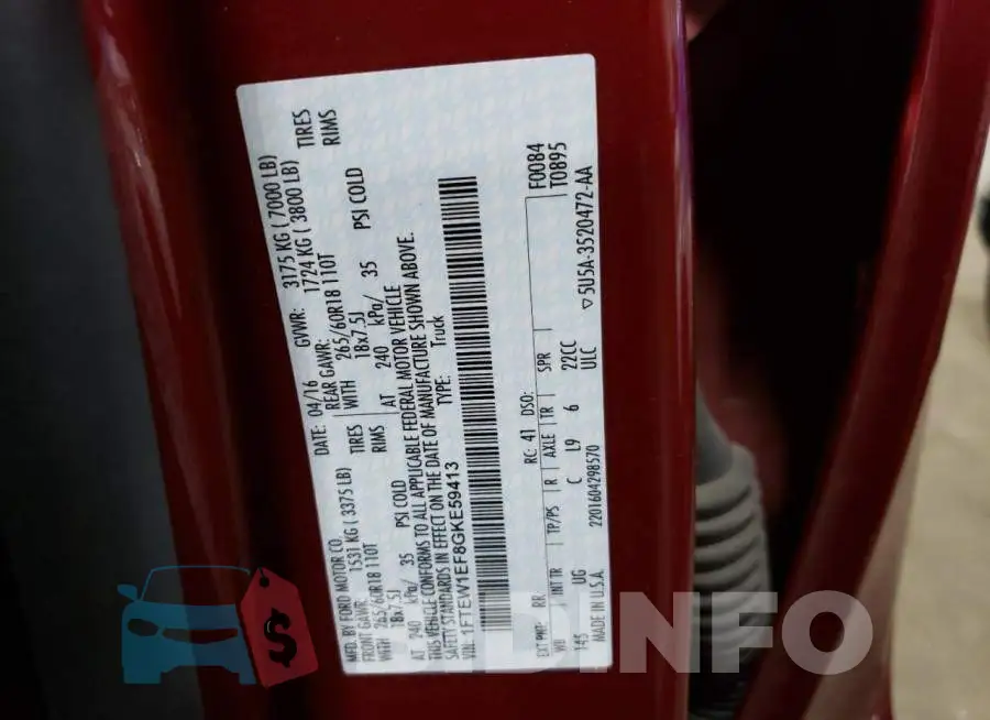 1FTEW1EF8GKE59413 Photo# 10