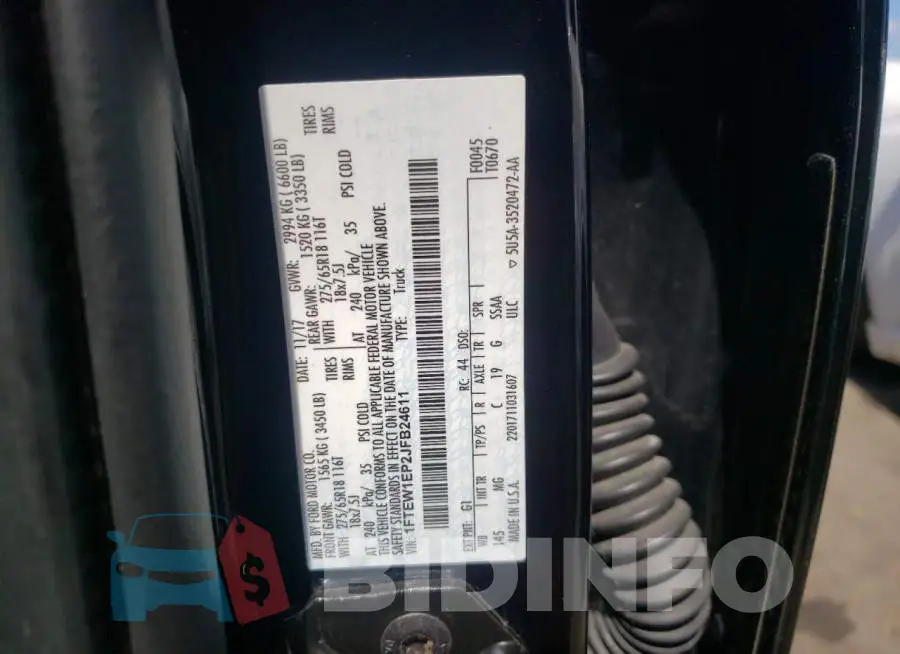 1FTEW1EP2JFB24611 Photo# 10
