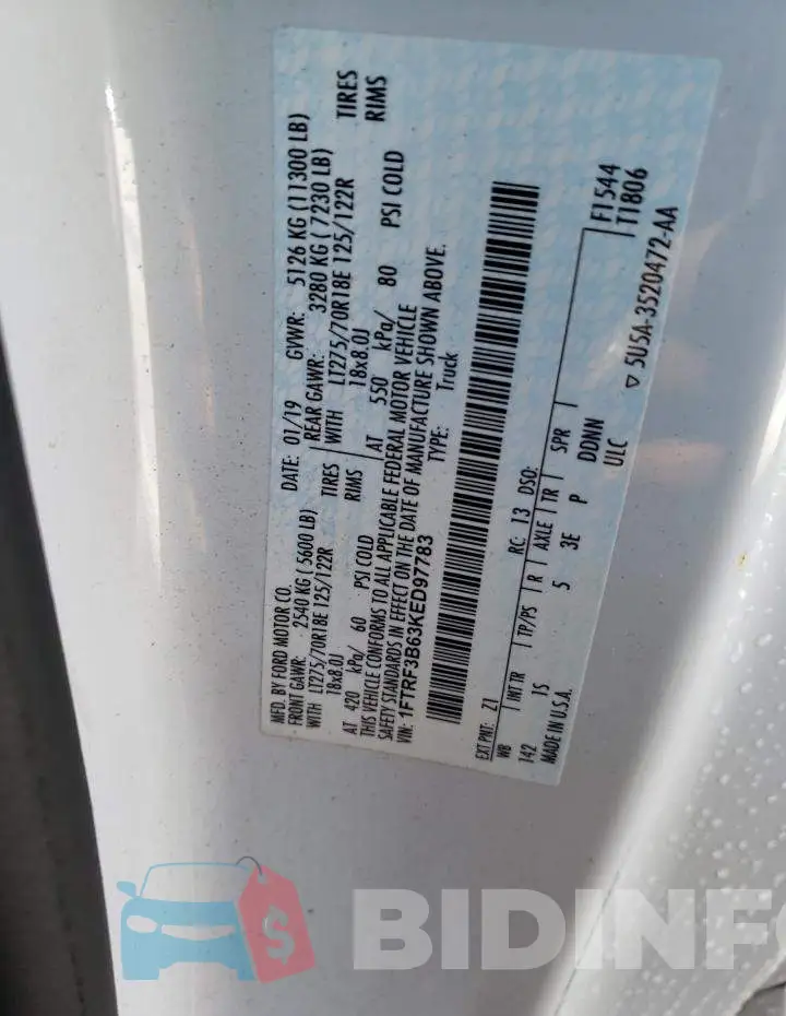 1FTRF3B63KED97783 Photo# 10