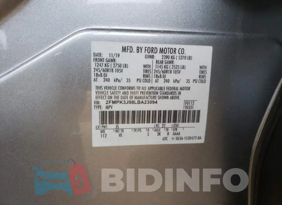 2FMPK3J98LBA23094 Photo# 10