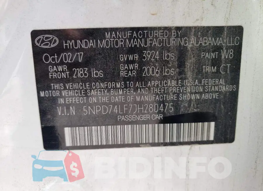 5NPD74LF7JH280475 Photo# 10