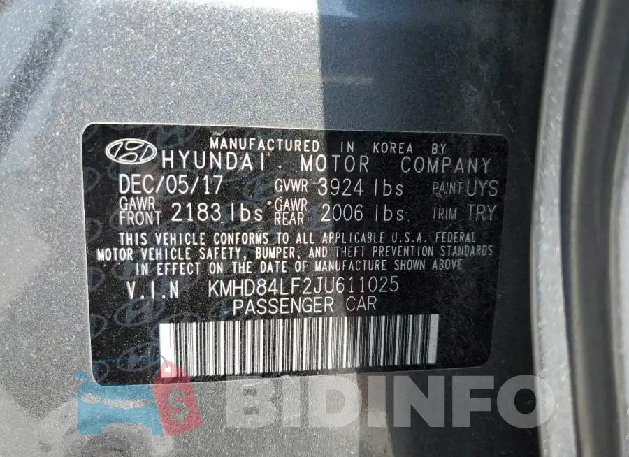 KMHD84LF2JU611025 Photo# 10