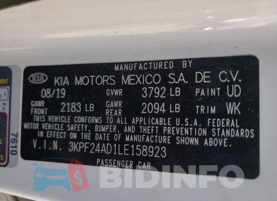 3KPF24AD1LE158923 Photo# 10