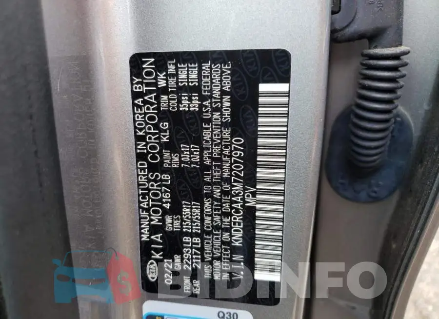 KNDERCAA3M7207970 Photo# 10