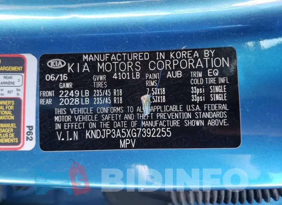 KNDJP3A5XG7392255 Photo# 10