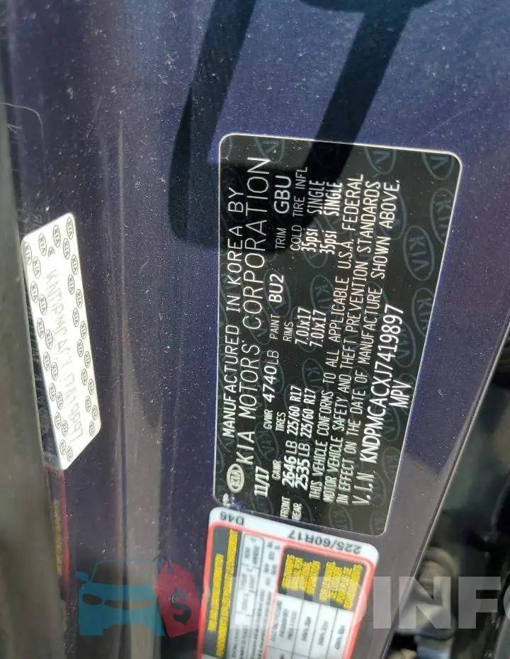 KNDPMCACXJ7419897 Photo# 10