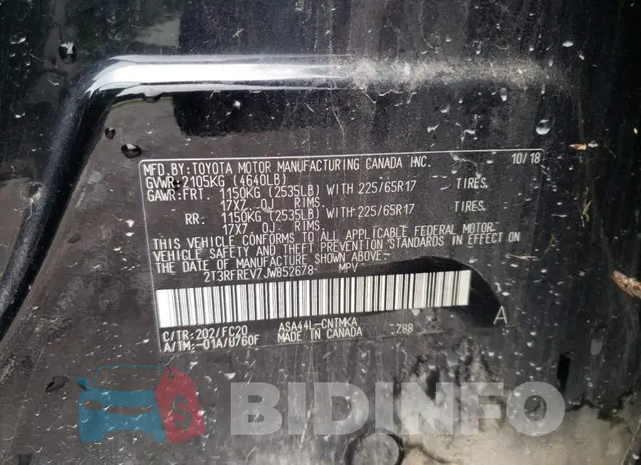 2T3RFREV7JW852678 Photo# 10