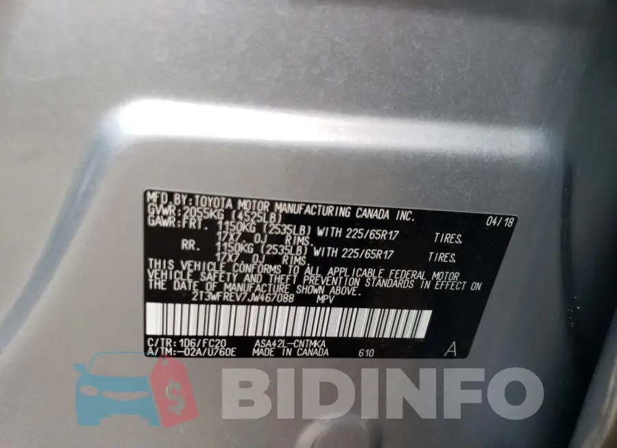 2T3WFREV7JW467088 Photo# 10