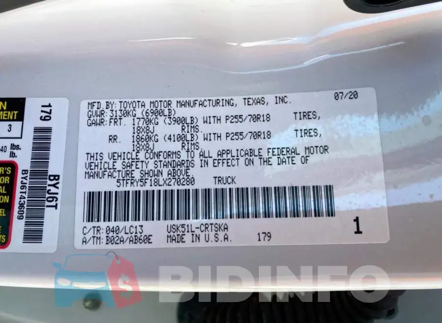 5TFRY5F18LX270280 Photo# 10