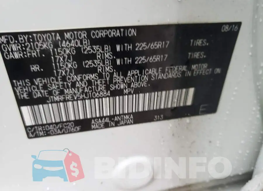 JTMRFREV5HJ106884 Photo# 10
