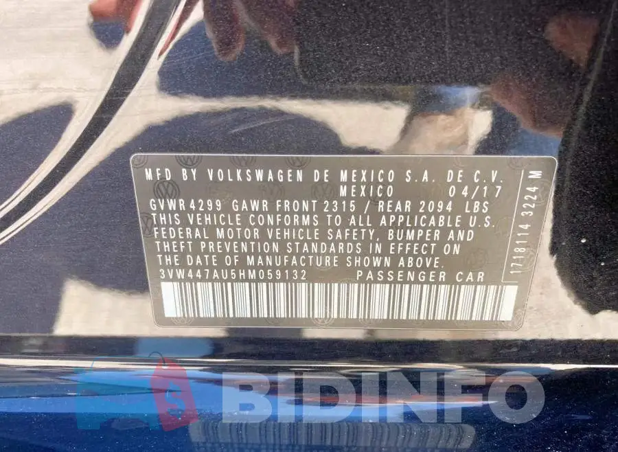 3VW447AU5HM059132 Photo# 10