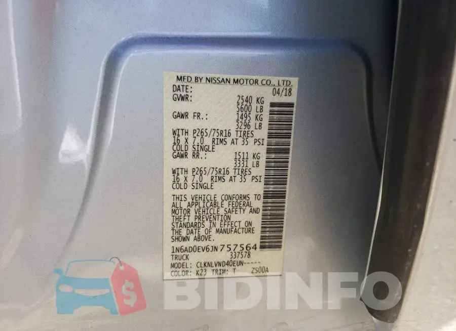1N6AD0EV6JN757564 Photo# 10