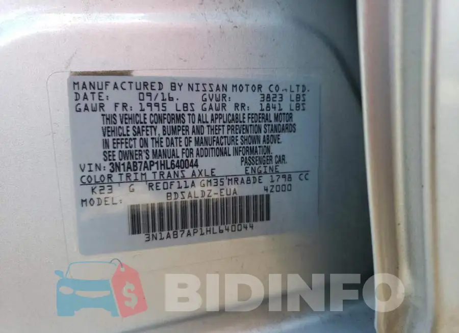 3N1AB7AP1HL640044 Photo# 10