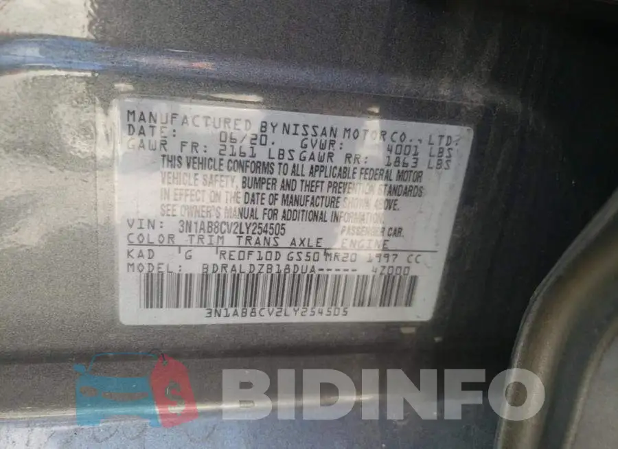 3N1AB8CV2LY254505 Photo# 10