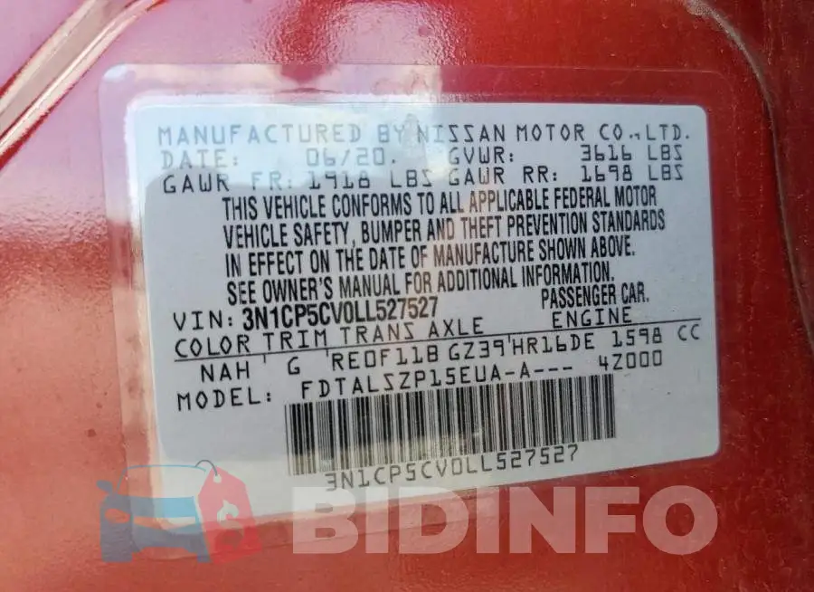 3N1CP5CV0LL527527 Photo# 10