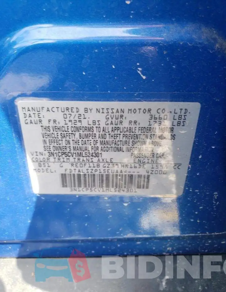 3N1CP5CV1ML524301 Photo# 10