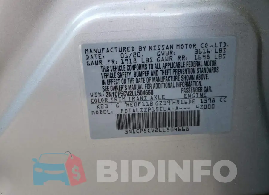 3N1CP5CV2LL504668 Photo# 10