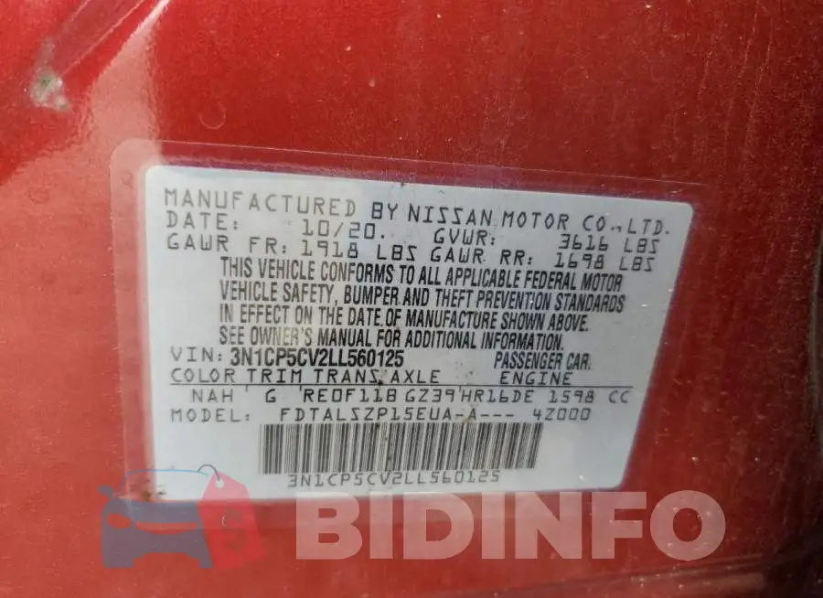 3N1CP5CV2LL560125 Photo# 10