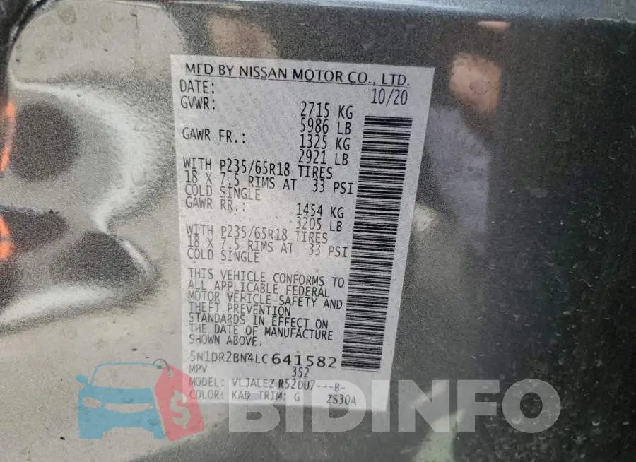 5N1DR2BN4LC641582 Photo# 10
