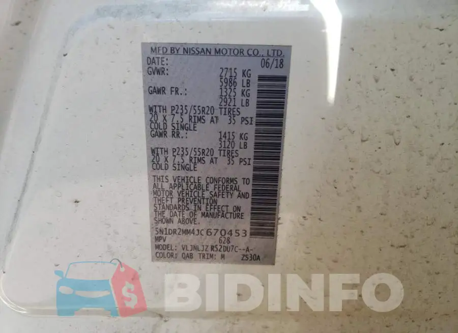 5N1DR2MM4JC670453 Photo# 10