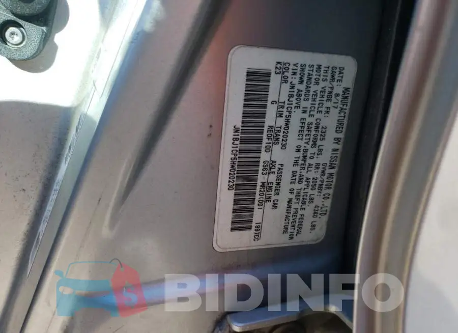 JN1BJ1CP5HW020230 Photo# 10