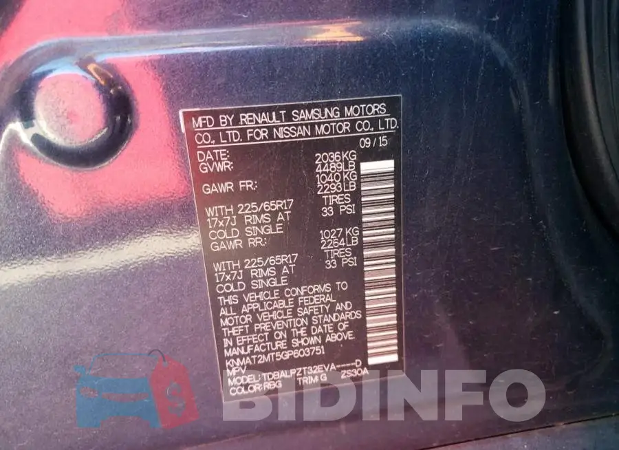 KNMAT2MT5GP603751 Photo# 10