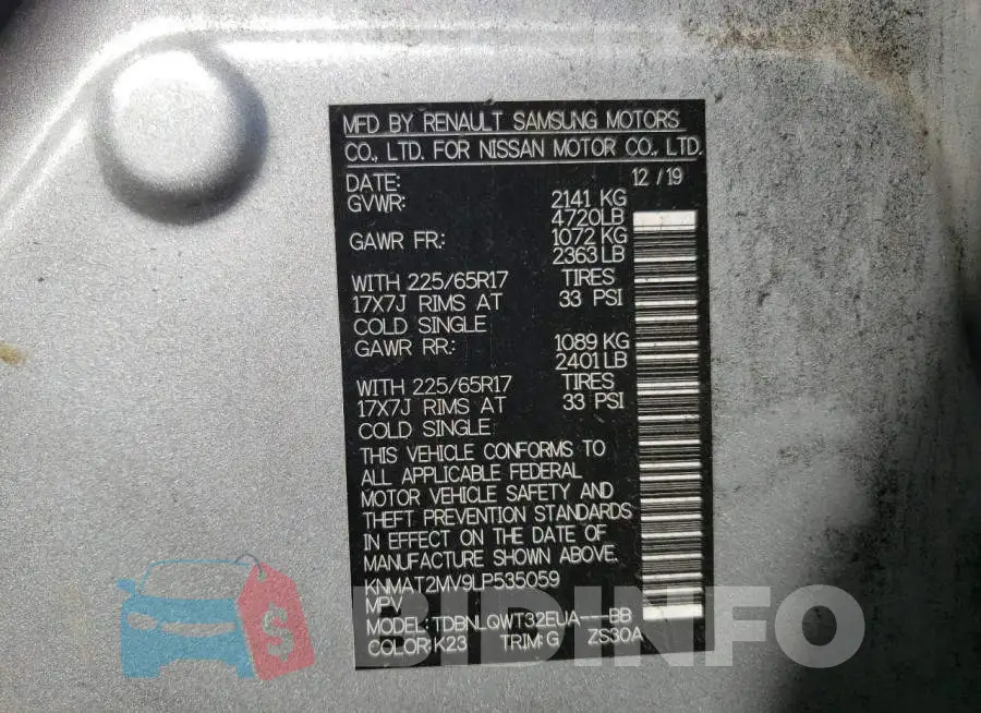 KNMAT2MV9LP535059 Photo# 10