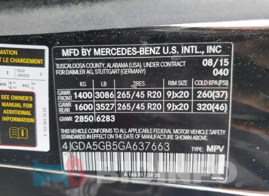 4JGDA5GB5GA637663 Photo# 10