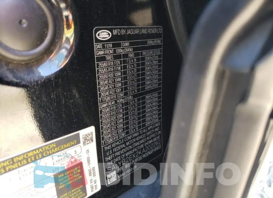 SALYB2EX2KA202262 Photo# 10