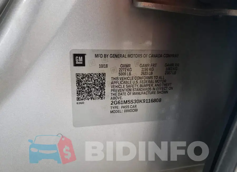 2G61M5S30K9116808 Photo# 10
