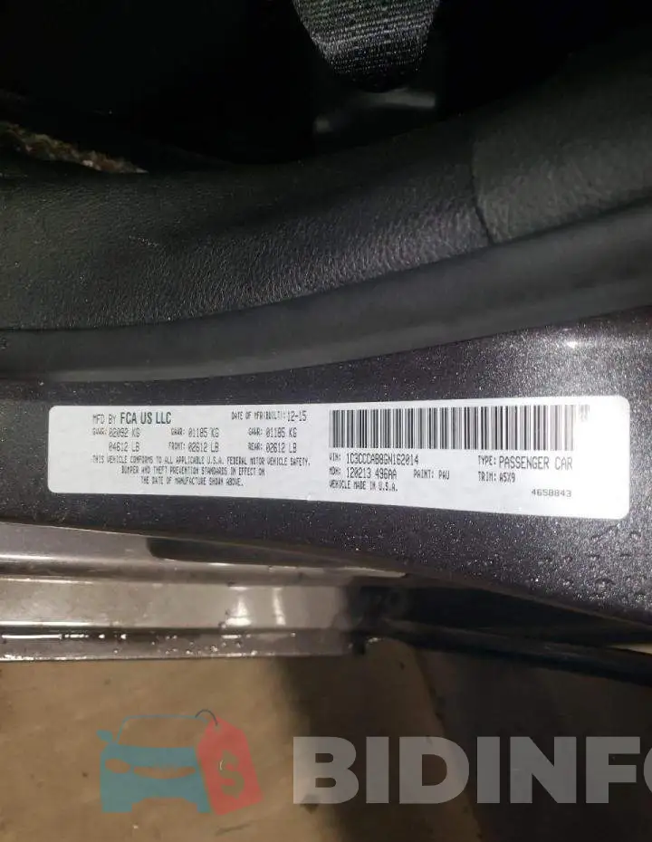 1C3CCCAB8GN162014 Photo# 10