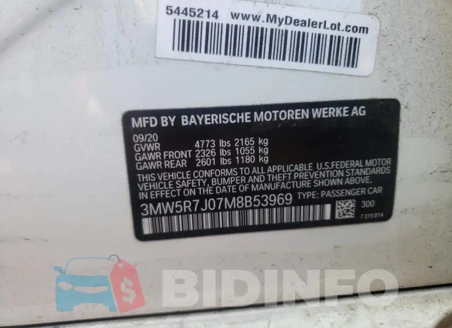 3MW5R7J07M8B53969 Photo# 10