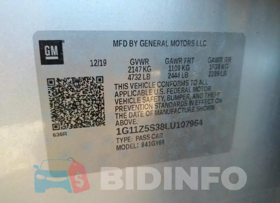 1G11Z5S38LU107964 Photo# 10