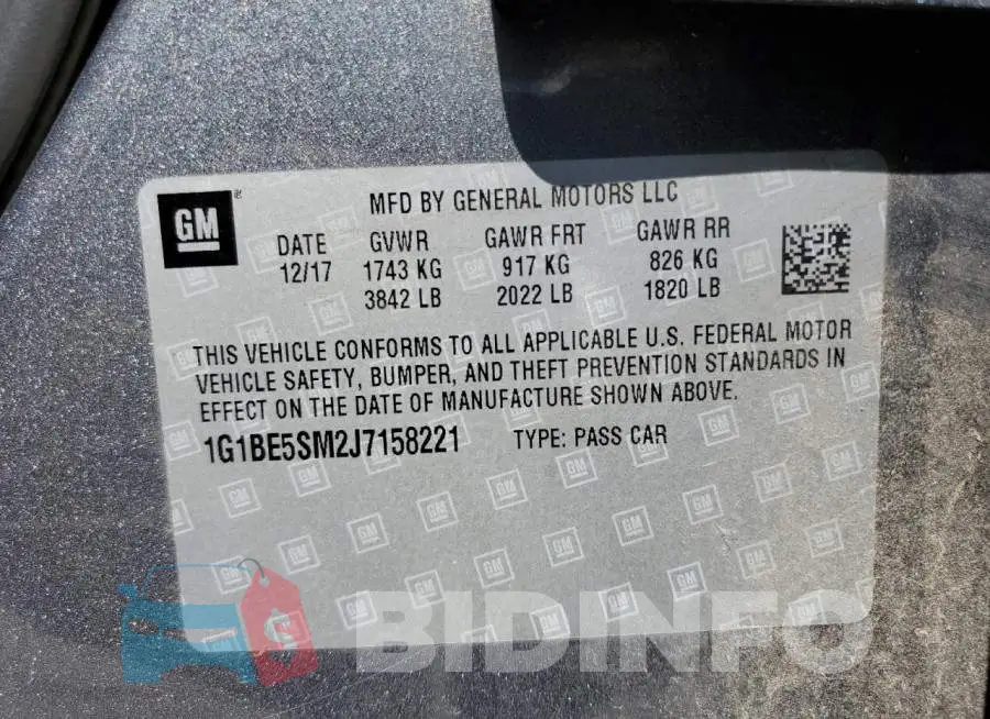 1G1BE5SM2J7158221 Photo# 10