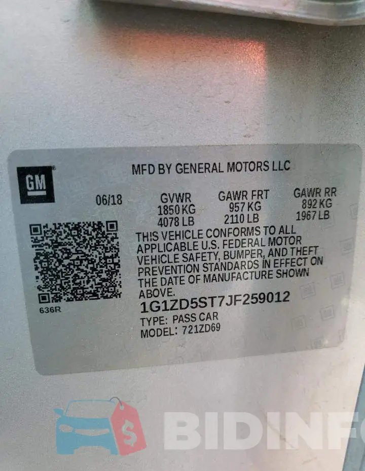 1G1ZD5ST7JF259012 Photo# 10