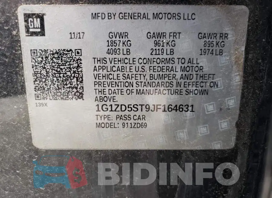 1G1ZD5ST9JF164631 Photo# 10