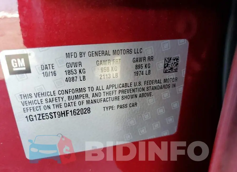 1G1ZE5ST9HF162028 Photo# 10