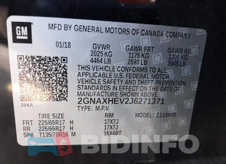 2GNAXHEV2J6271371 Photo# 10