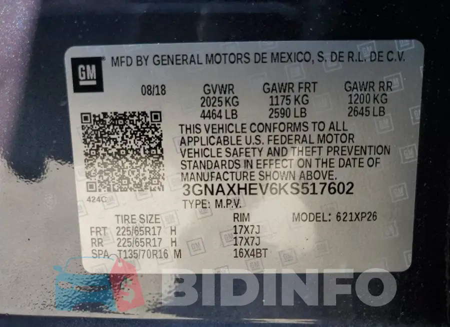3GNAXHEV6KS517602 Photo# 10