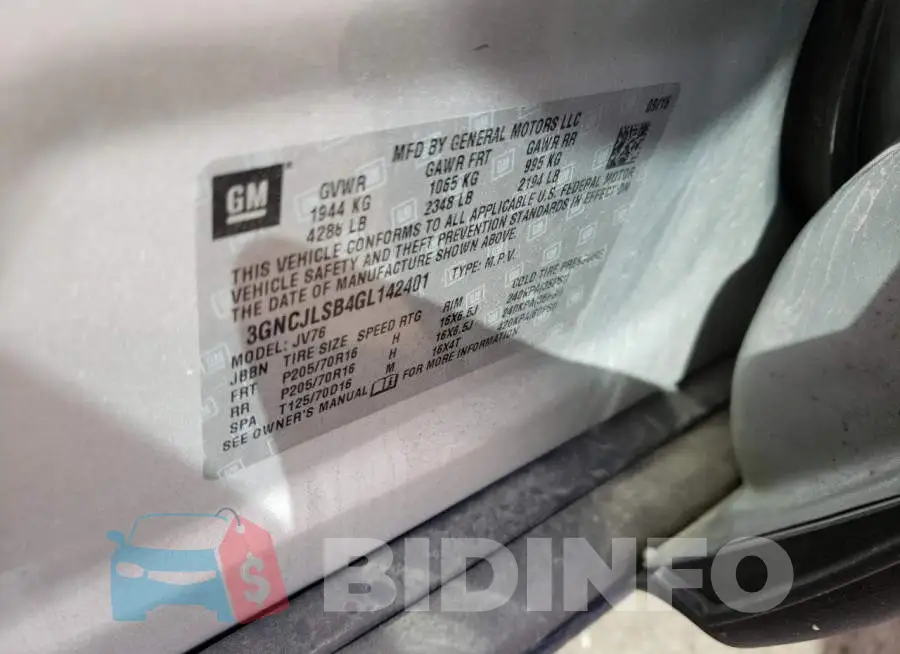 3GNCJLSB4GL142401 Photo# 10