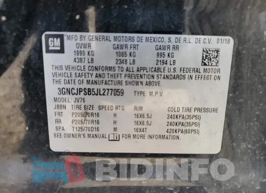 3GNCJPSB5JL277059 Photo# 10