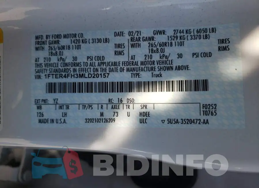 1FTER4FH3MLD20157 Photo# 10