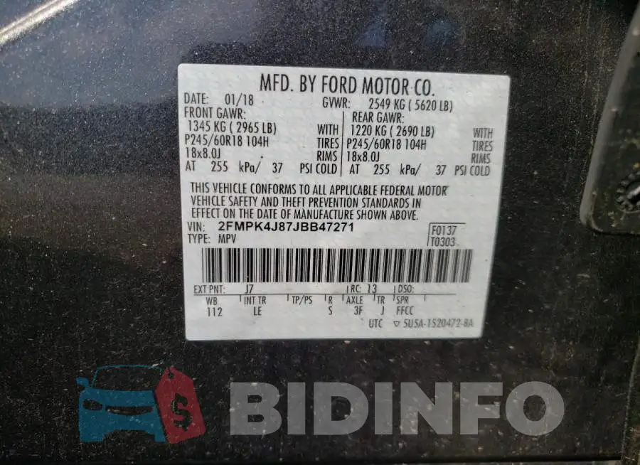 2FMPK4J87JBB47271 Photo# 10